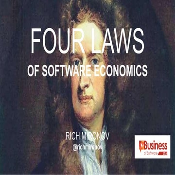 BoS2015 Rich Mironov - The Four Laws of Software Economics | PPTX