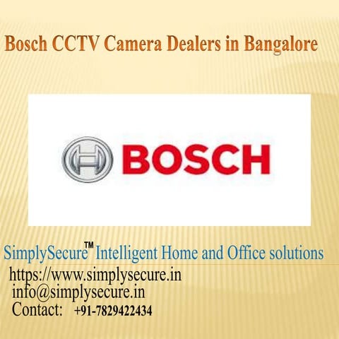 BOSCH CCTV CAMERA DEALERS IN BANG LORE 