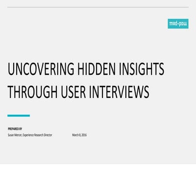 Diving Deep: Uncovering Hidden Insights Through User Interviews