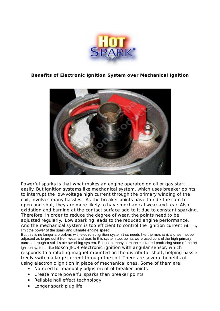Impact of Electronic Ignition System over Mechanical Ignition