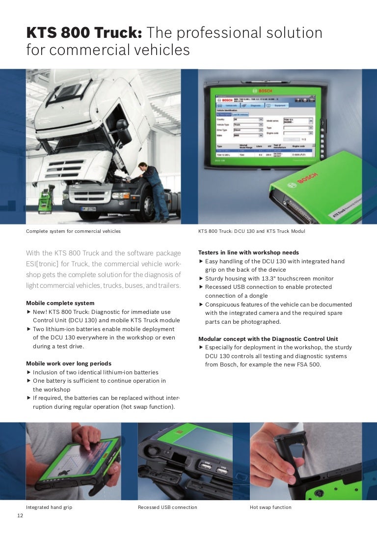 Bosch Kts 800 Truck Diagnostics Brochure En
