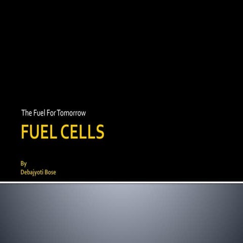 Fuel Cells: The Fuel for Tomorrow