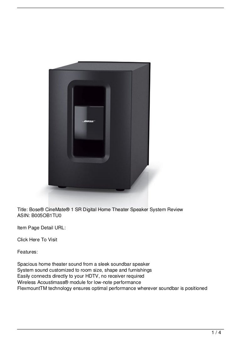 bose cinemate receiver