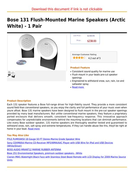 bose 131 marine speakers price