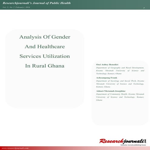 Adolescents and utilization of family planning services in rural ...