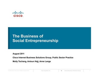 The Business of Social Entrepreneurship