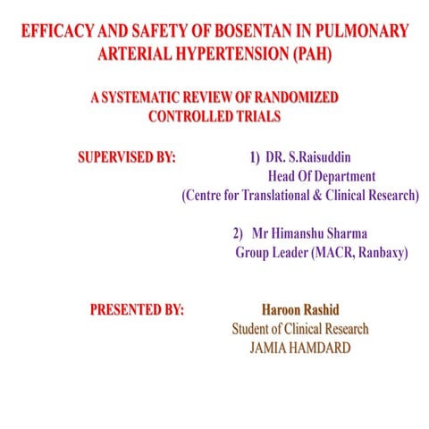 Bosentan- Systematic Review