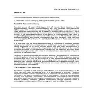 Bosentan Prescribing Information