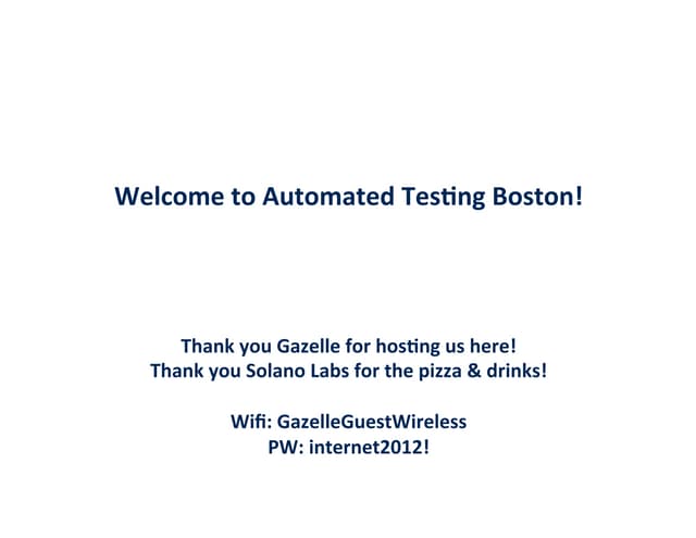 Boston MeetUp 10.10