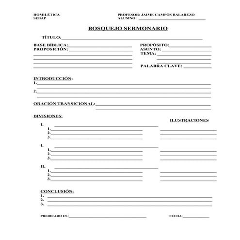 Bosquejo sermonario