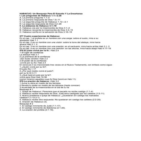 Bosquejos habacuc