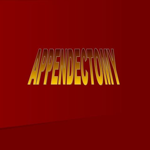 Appendectomy