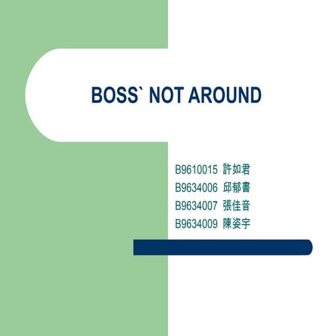 Boss` Notａｒｏｕｎｄ