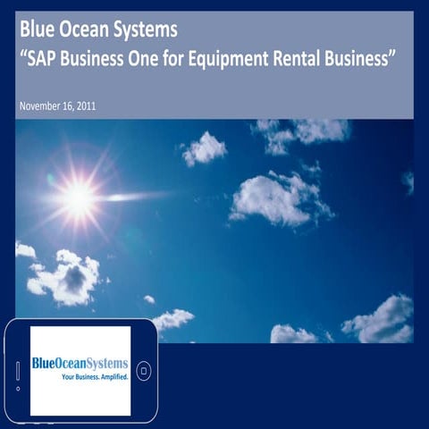 SAP Business One for Equipment Rental Business