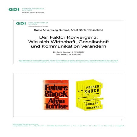 Der Faktor Konvergenz: Wie sich Wirtschaft, Gesellschaft und Kommunikation ve...