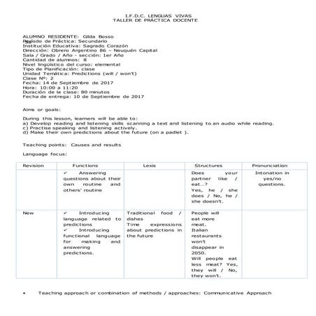 Bosso TPD - Secondary - Lesson 2 - passed