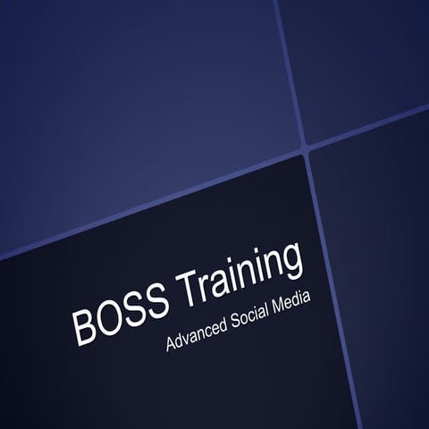 Social Media for Businesses - 2012