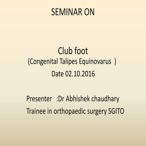Club foot | PPTX