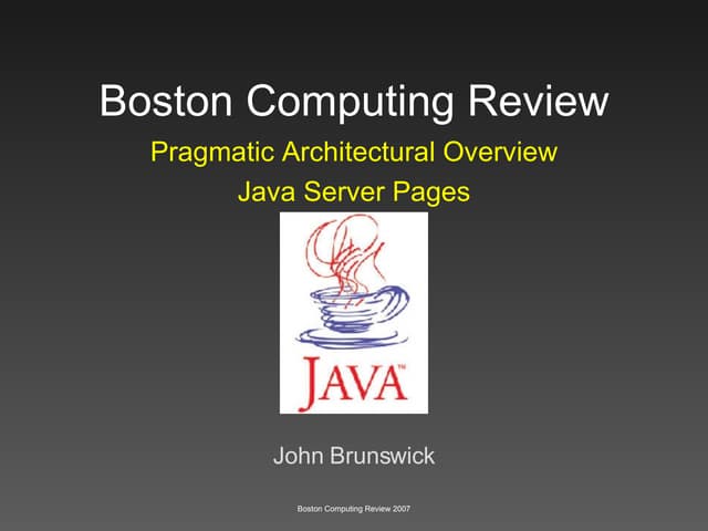 Boston Computing Review - Java Server Pages