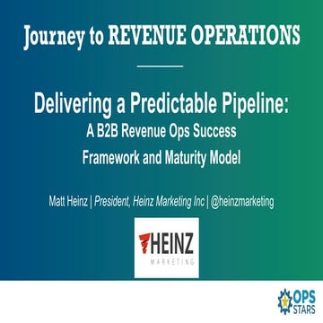 OpsStars Boston Session | A B2B Revenue Ops Success Framework and Maturity Model