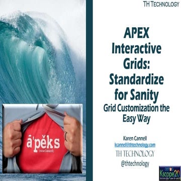 Boston APEX Meetup ~ Standardize Your Grids