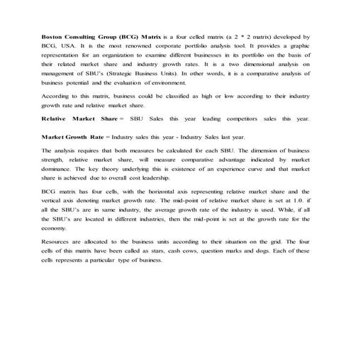 Boston consulting group