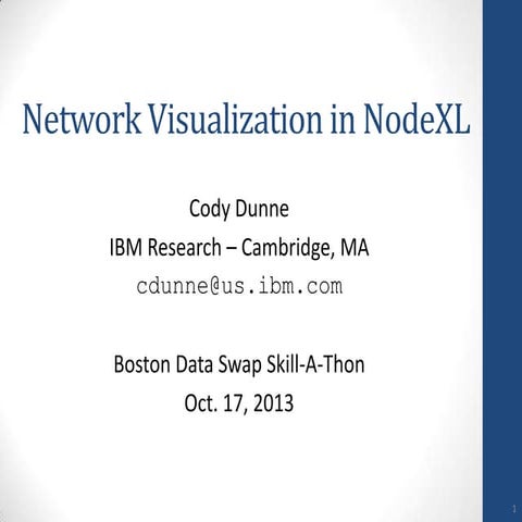 Boston DataSwap 2013 -- Network Visualization in NodeXL