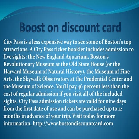 Bost on discount card