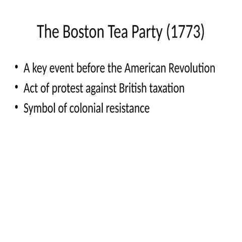 Boston tea party | PPTX