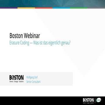 Was genau macht eigentlich Erasure Coding, und wozu braucht man das?