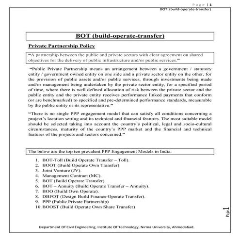 Bot(build operate transfer)