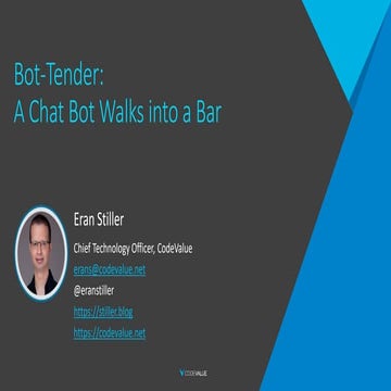 Bot-Tender: A Chat Bot Walks into a Bar (2020)