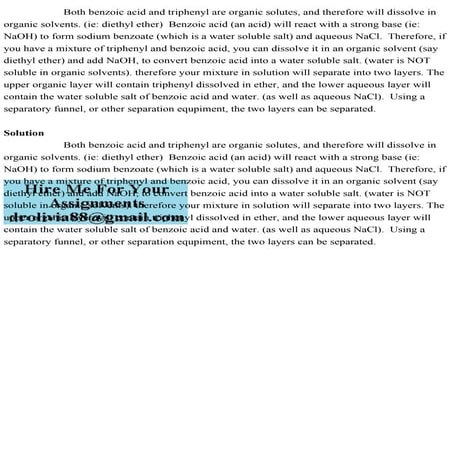                      Both benzoic acid and triphenyl are organic solut.pdf