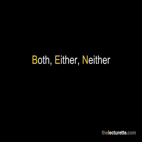 Both, Either, Neither