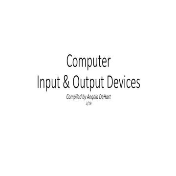 Computer Devices that are Both Input & Output Devices | PPT
