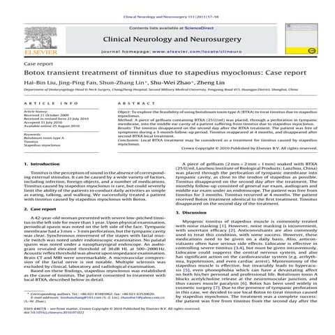 Botox treatment | PDF