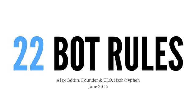 22 Bot Rules