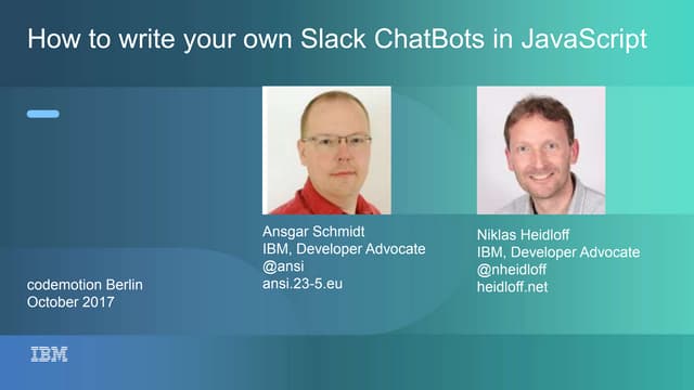 Writing Slack Bots in JavaScript