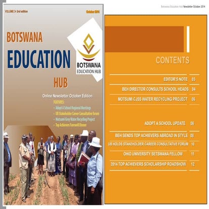 Botswana Education Hub Newsletter Volume 3• 2nd Edition | PDF