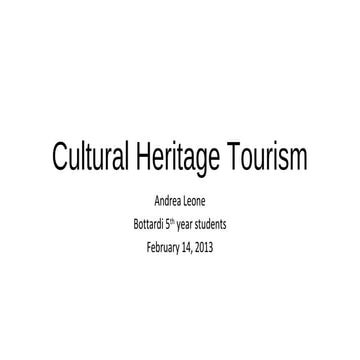 Heritage Tourism