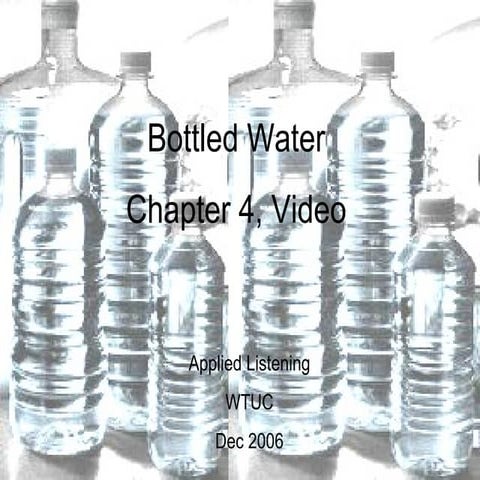 bottled water chapt 4