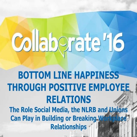 Bottom Line Happiness Through Positive Employee Relations