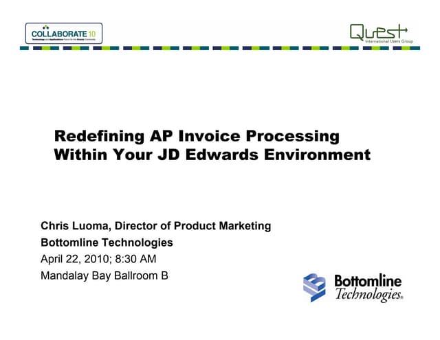 AP Invoice Processing for JD Edwards_Bottomline Technologies