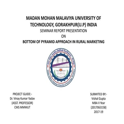Bottom of pyramid approach in rural marketing sector
