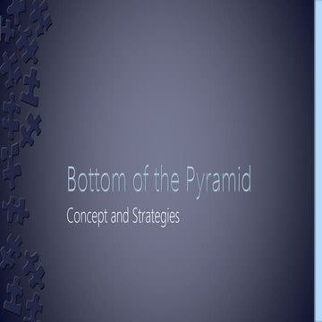 Bottom of the pyramid (BoP) by Rizwan Manzoor