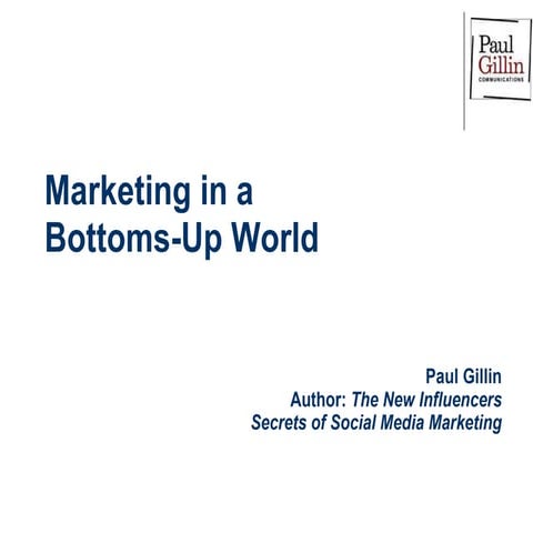 Bottom-Up Marketing