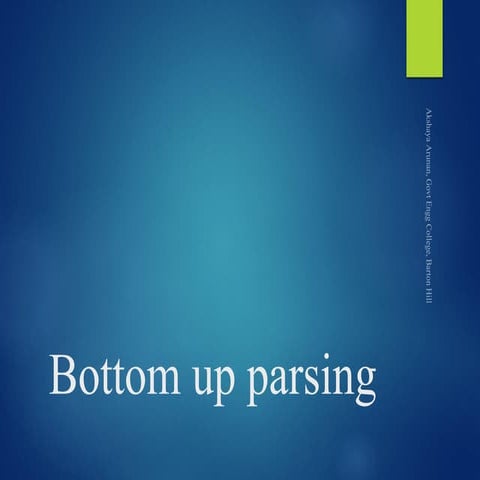 CLR AND LALR PARSER