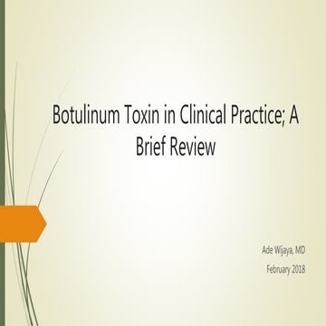 Botulinum Toxin in Neurology 