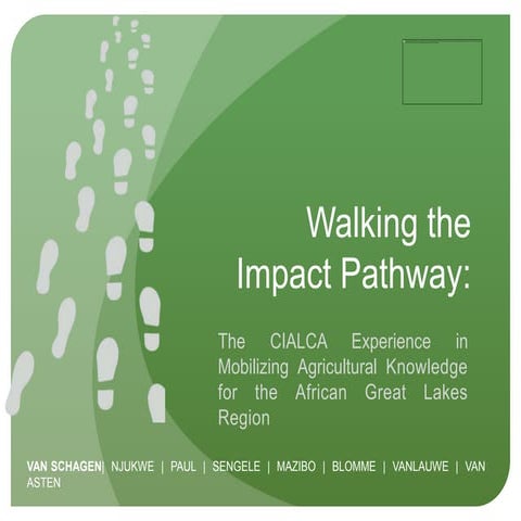 van Schagen - Walking the impact pathway: The CIALCA Experience in Mobilizing...