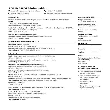 French resume | PDF